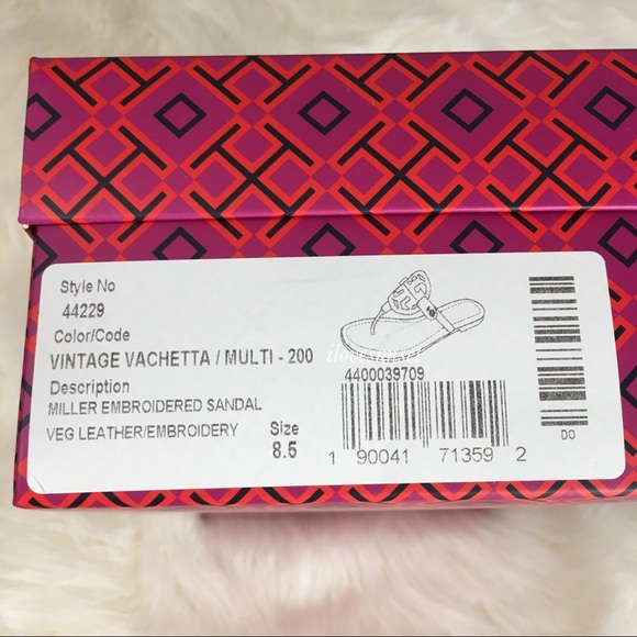 {Tory Burch} Vintage Vachetta Embroidered Miller - Picture 6 of 7